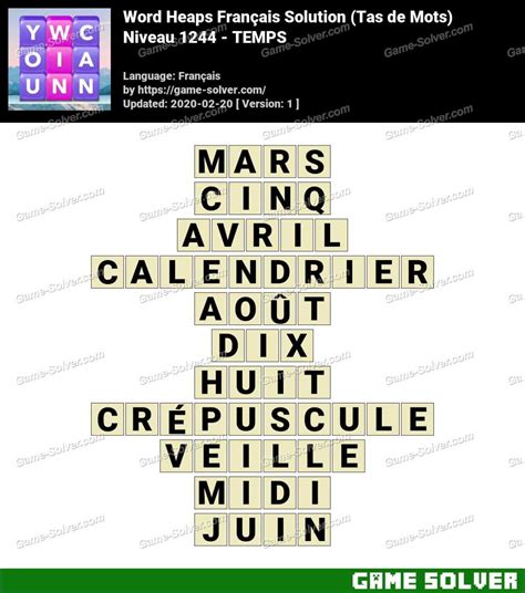wordalot level 1244|Solution Wordalot Niveau 1244 .